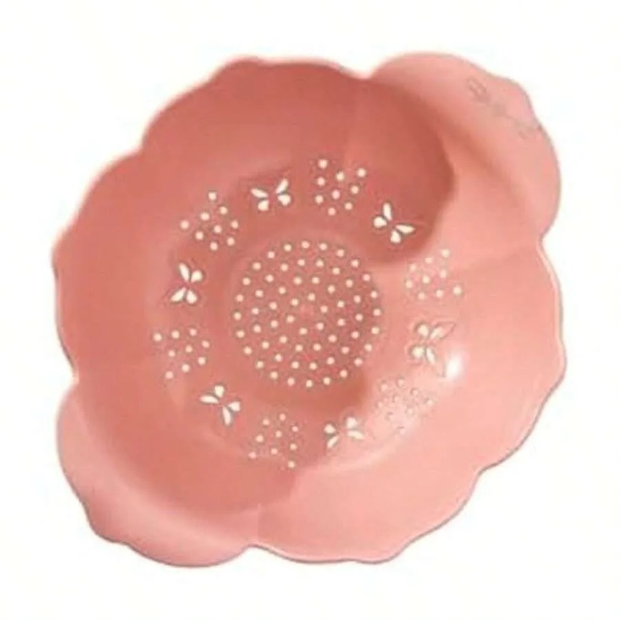 

【New style】LMini Colander Flower-Shaped Berry Strainer With Butterfly Drainage Holes Raised Base For Easy Ring Dishwasher