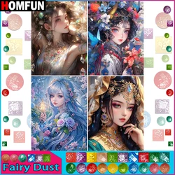HOMFUN Fairy Dust Diamond Painting Full Square/Round Drill 5D DIY