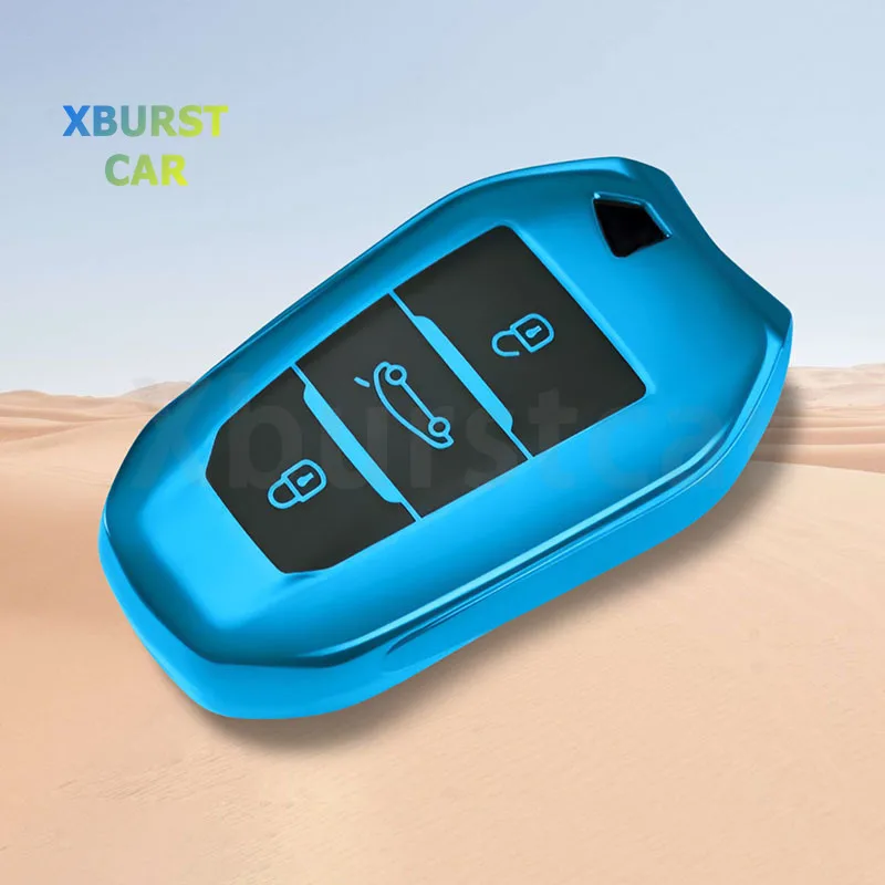 قذيفة فوب لبيجو 3008 308 408 4008 508 5008 2008 سيتروين C4 C5 C4L C6 C3-XR DS3 DS4 DS5 بولي TPU سيارة غطاء مفتاح بعيد