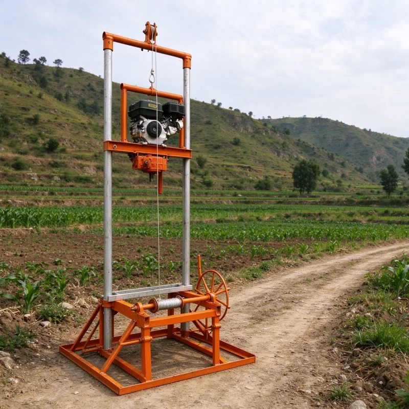 Customized Micro Portable 80M Petrol Diesel Small Manual Boring Lightweight Reliable Water Well Drilling Rig