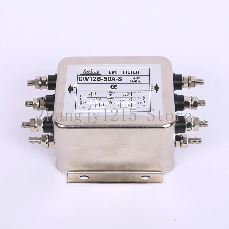 Three-phase Three/four-wire 380V AC Power Supply EMI Filter Servo Inverter Anti-interference CW12B-60A-S