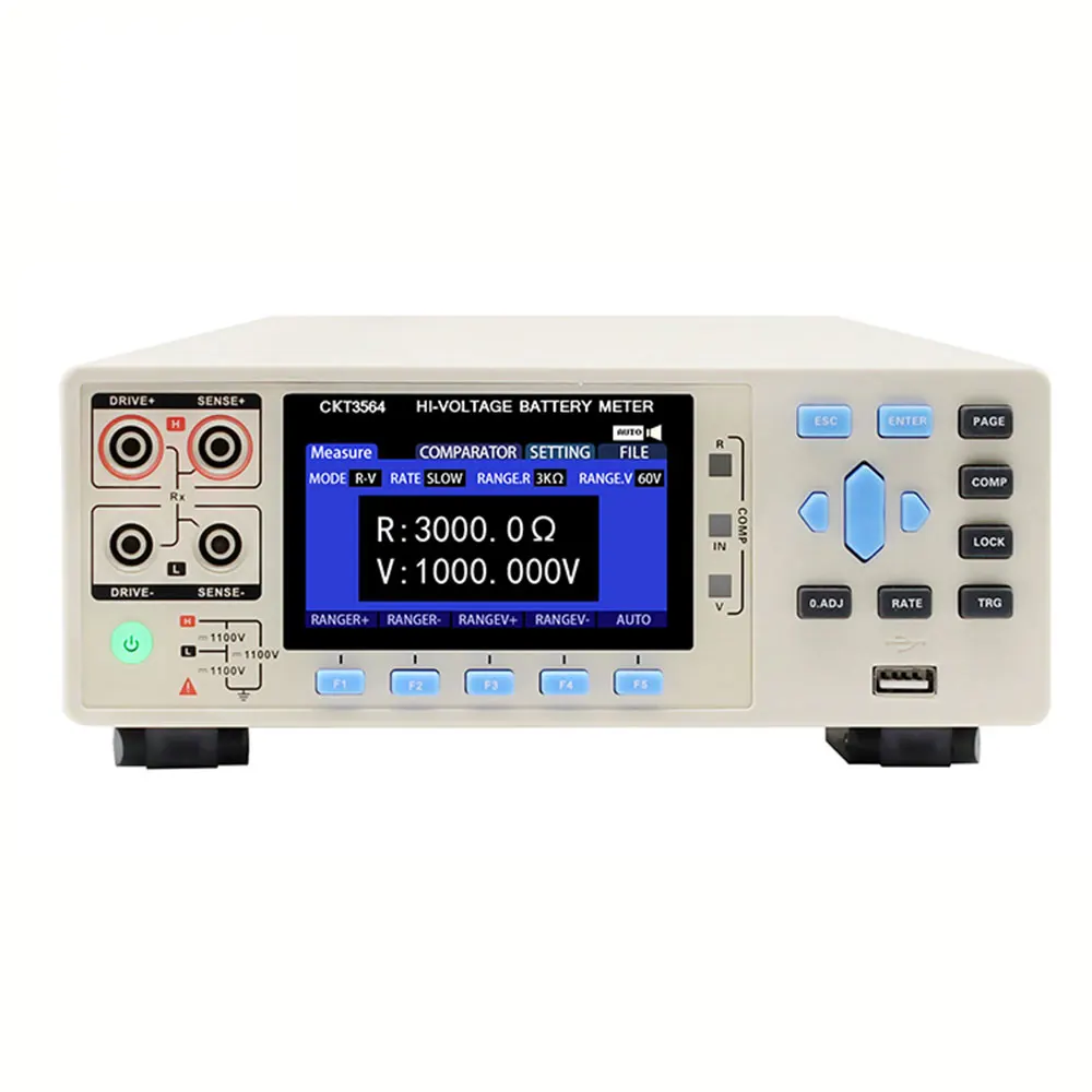 Chuangkai CKT3564 Desktop Battery Tester Resistance 3KΩ Voltage 1000V with Interface Handler RS-232/485 Ethernet LCD TFT Display