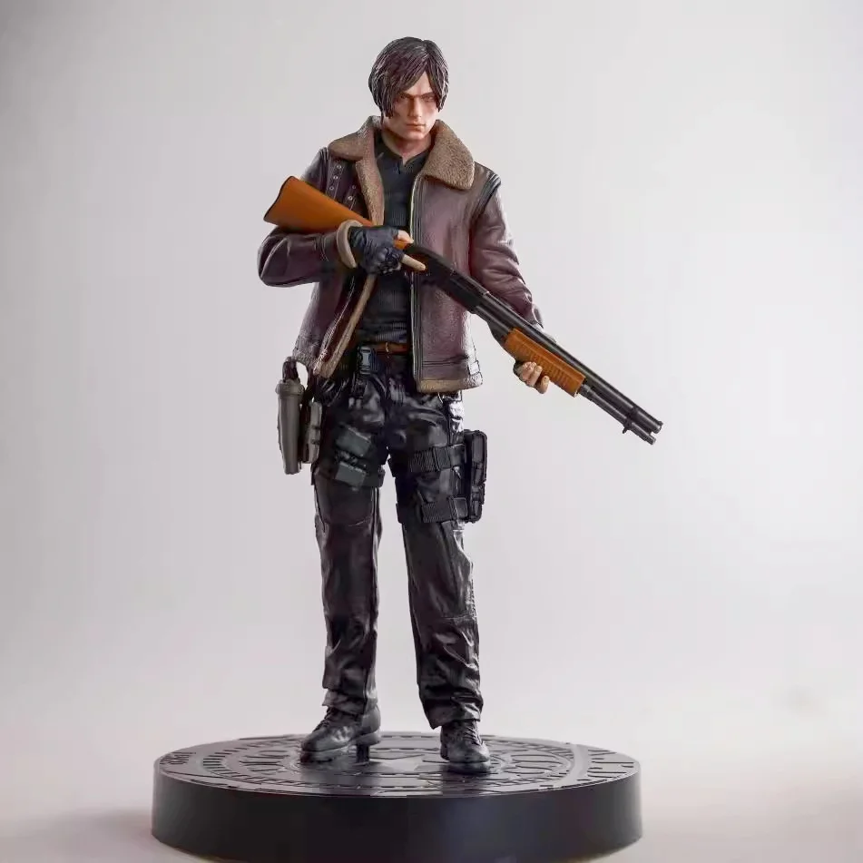 New 33cm Biohazard Leon S. Kennedy Gk Pvc Action Figure Biohazard Game Leon Anime Figure Statue Model Toys Collection Doll Gift