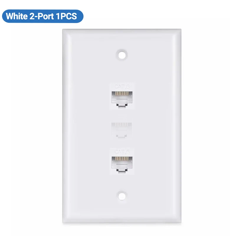 Variant: White 2-Port 1PCS