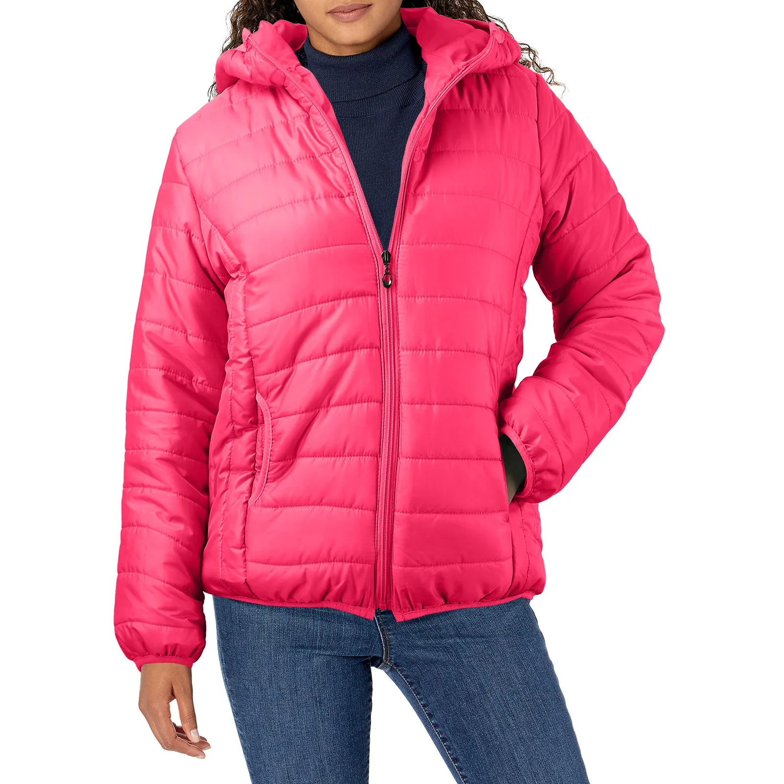 Leve acolchoado outono inverno jaquetas femininas com capuz ultraleve acolchoado puffer casaco sólido para pato quente para baixo casaco