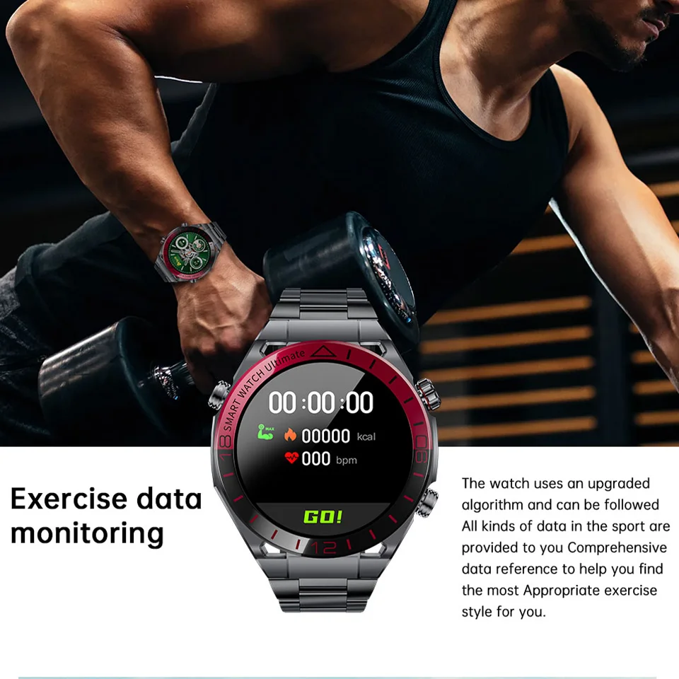 ساعة جديدة في نهاية المطاف ساعة ذكية جديدة للرجال NFC ECG + PPG بلوتوث دعوة نظام تحديد المواقع جهاز تعقب الحركة البوصلة سوار الأعمال Smartwatch