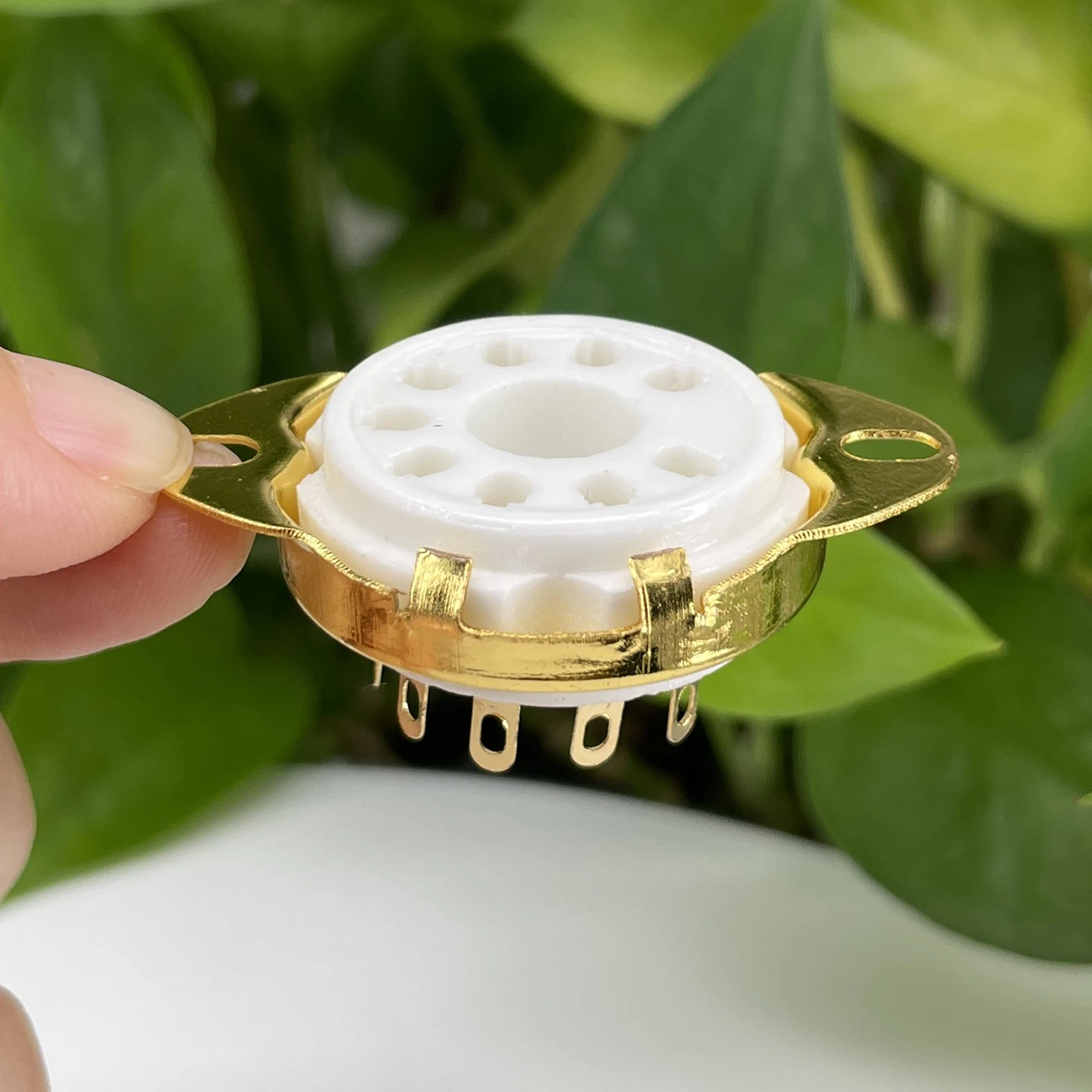 1PC B9D 9pin Magnoval Ceramic Tube Socket For EL504 PL504 EL519 PL519 Hifi Vintage Tube Amplifier DIY PCB or Chassis Mount