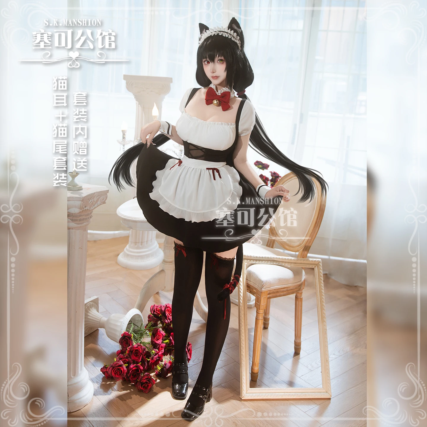 

Аниме DATE A LIVE Tokisaki Kurumi Косплей Костюм Tokisaki Kurumi Платье Горничной Женские Костюмы на Хэллоуин