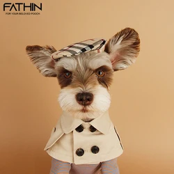 FATHIN Dog Clothes Soft Warm Clothing Pet Cat Clothing Cape Hat Pets Costume Trench S-XL