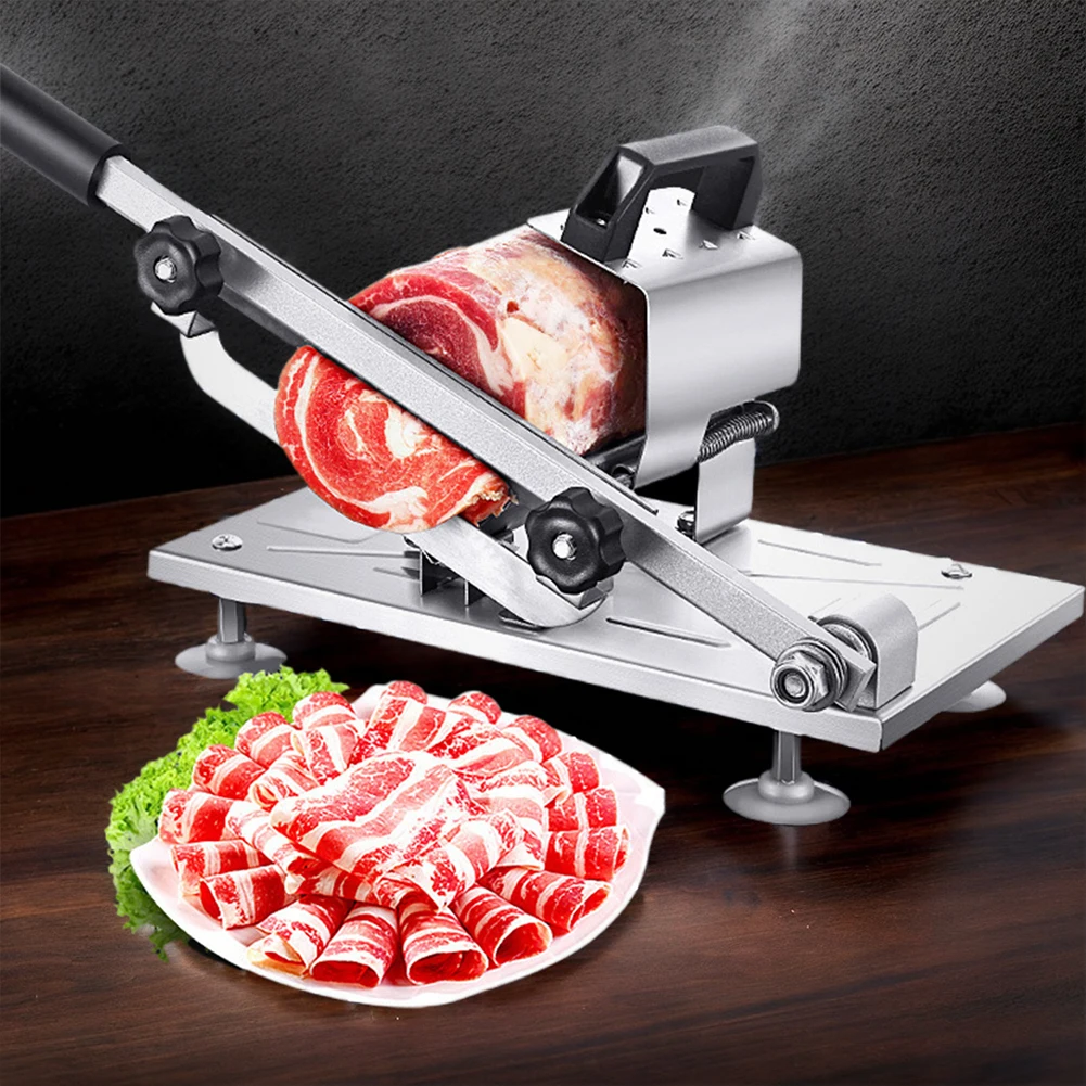 Beef Herb Mutton Rolls Cutter Vegetable Frozen Meat Kitchen Cutting Machine Stainless Steel Manual Lamb Slicer Household Gadgets