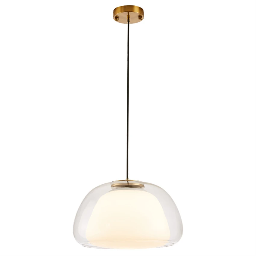 Danish jelly glass pendant lights Nordic style living room bedroom bar dining room single head glass