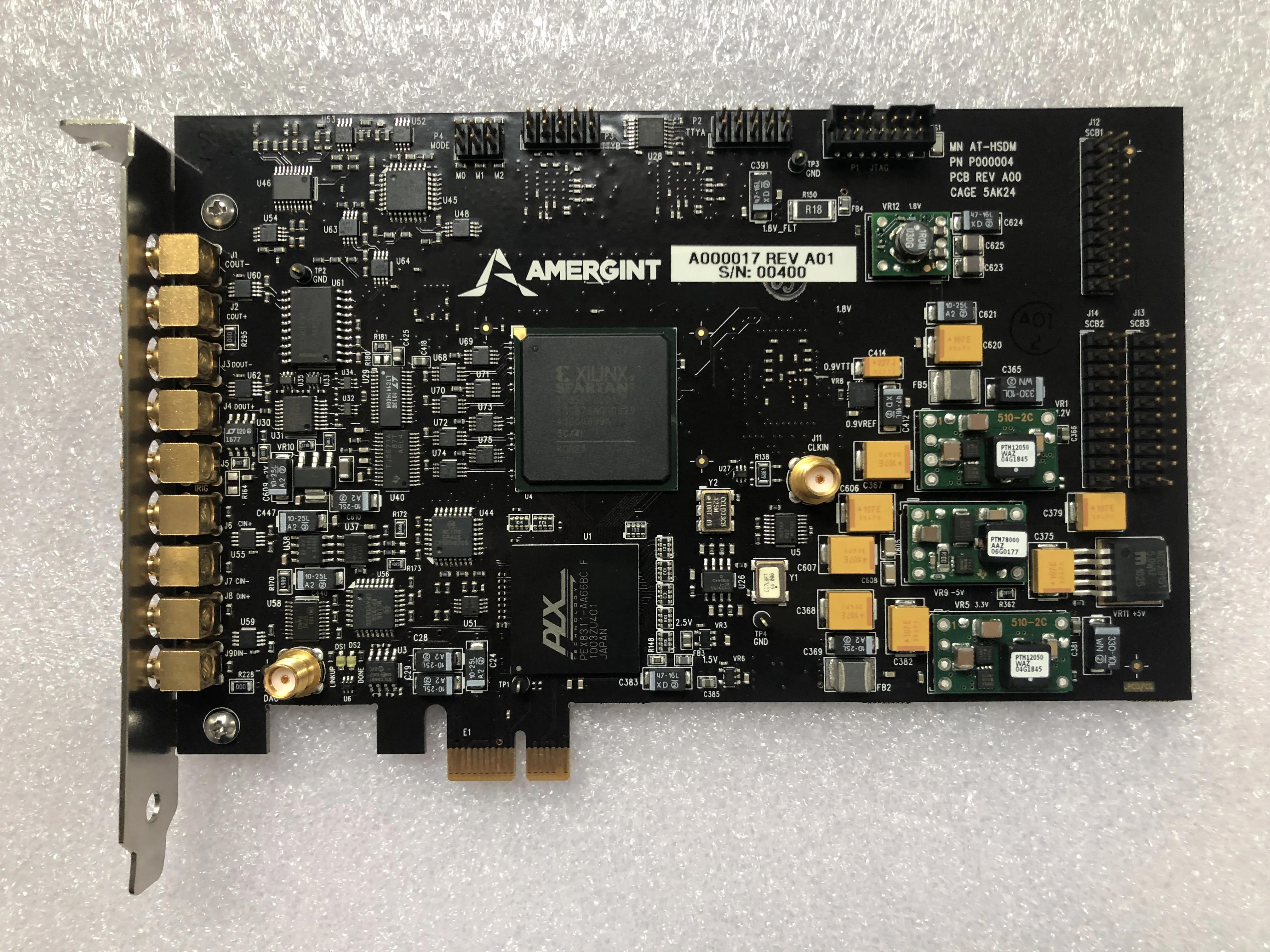 Amergint a000017 mn AT-HSDM gaiola 5ak24 pcie x1 adatper cartão