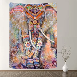 Mandala Pattern Indian Tapestry Wall Hanging Decor Bohemian Art Psychedelic Elephant Tapestries Beach Towel Wll Travel Blanket