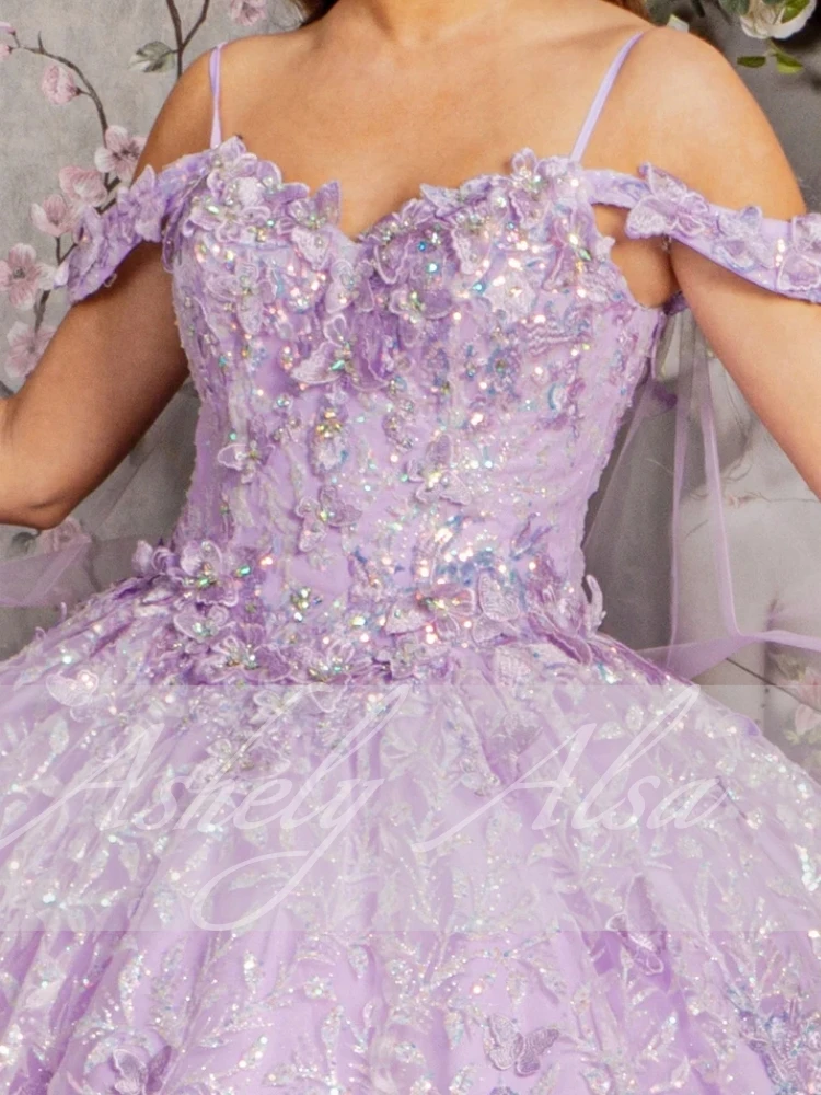 Vestidos De fiesta De cumpleaños para mujer, falda hinchada con Apliques De encaje, hombros descubiertos, estilo mexicano, De lujo, para quinceañera