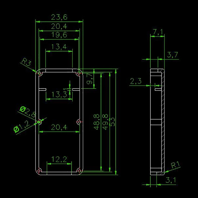 3X Usb Stick Plastic Box Electronics Enclosure Usb Flash Drive Housing Plastic Junction Box