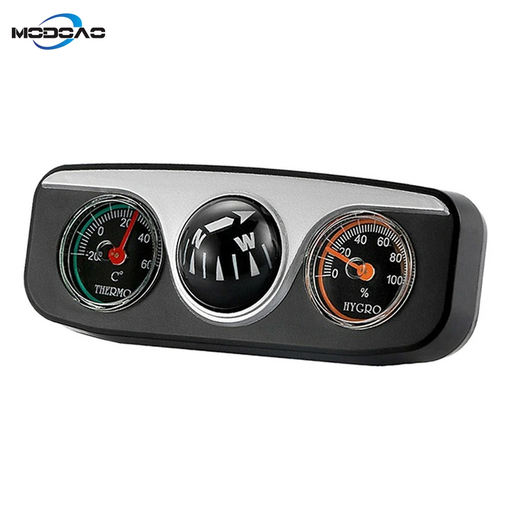 New Multi-functional Compass Dash Mount Navigation Direction Digital Auto Car Compass Thermometer Hygrometer for Boat Truck Auto