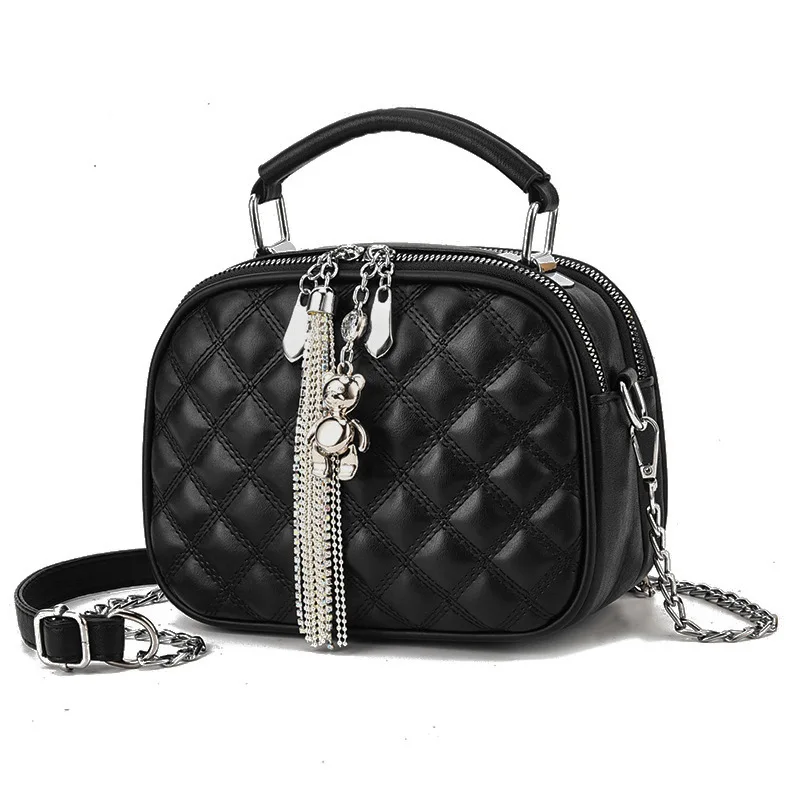 Bag female summer fashion new  women\'s bag tassel ladies single shoulder crossbody chain small round bag