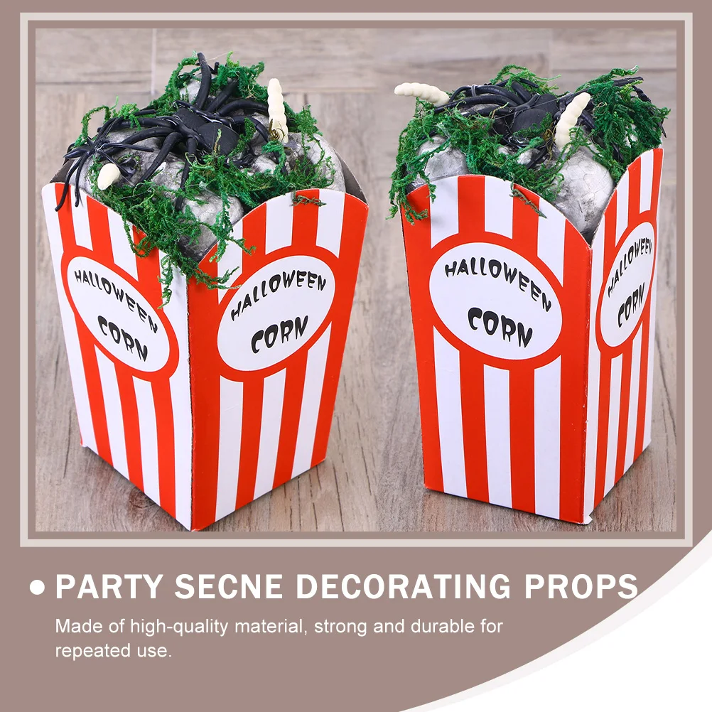 

2 Pcs Decoration Artificial Popcorn Ornaments Decorations Spider Model with Mouse Baby