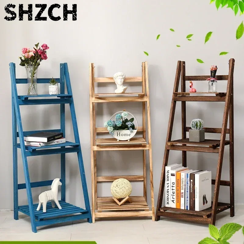 Foldable Wooden Flower Stand, Balcony Shoe Rack, Simple Garden Shelf, Multi-layer Living Room Organizer Special Offer