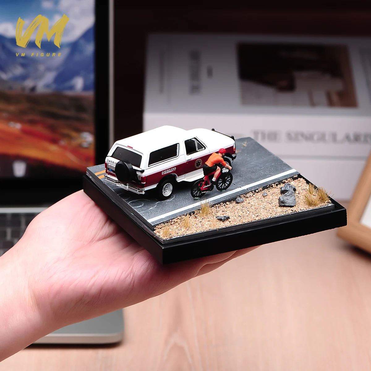 Handmade Platform Scene Car Model Display Box Park Roadside Scene Grass Base Sandtable  for 1:64 Resin Miniature