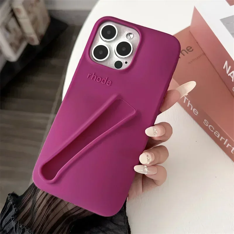 New Color Rhode Lipstick Lip Holder Phone Case for IPhone 16 15 14 13 12 11 Pro Max Autumn Limited Edition with Box Stand Cover