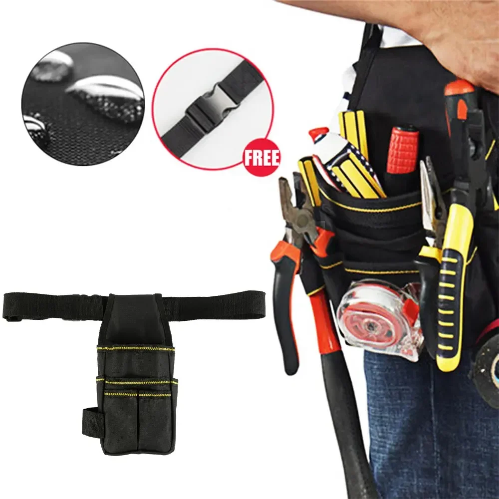 

Professional Electrician Tool Bag Belt Oxford Cloth Waterproof Tool Belt Holder Kit Pockets Convenient Tool Bag with Waist Belt