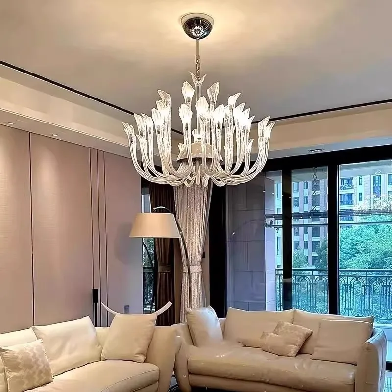 الحديثة شخصية غرفة المعيشة الزجاج الثريا الإبداعية الفن تصميم بسيط وفاخر غرفة نوم غرفة الطعام تركيبات الإضاءة