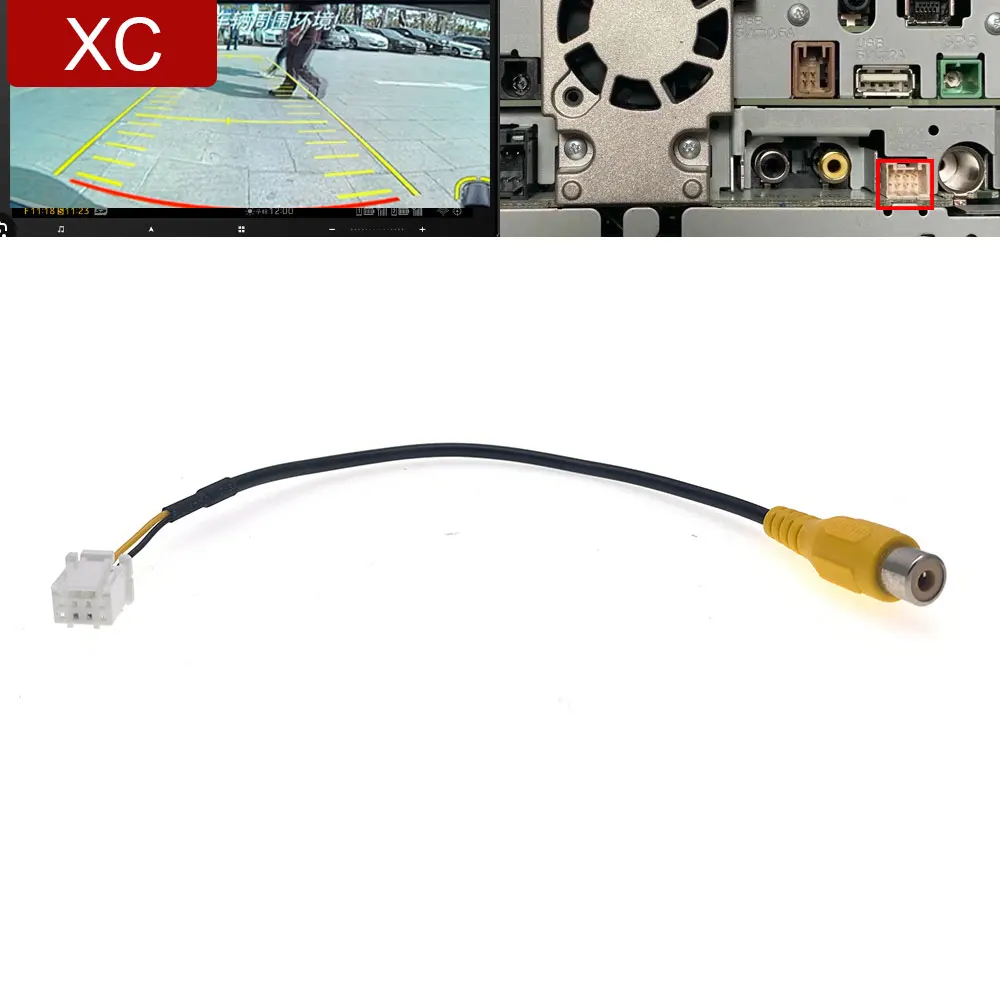 8Pin Car Radio Revers View Camera Video RCA Output Cable Adapter For Pioneer Carrozzeria AVIC-CQ910 CW910 CZ910 RZ RL RW 710 810