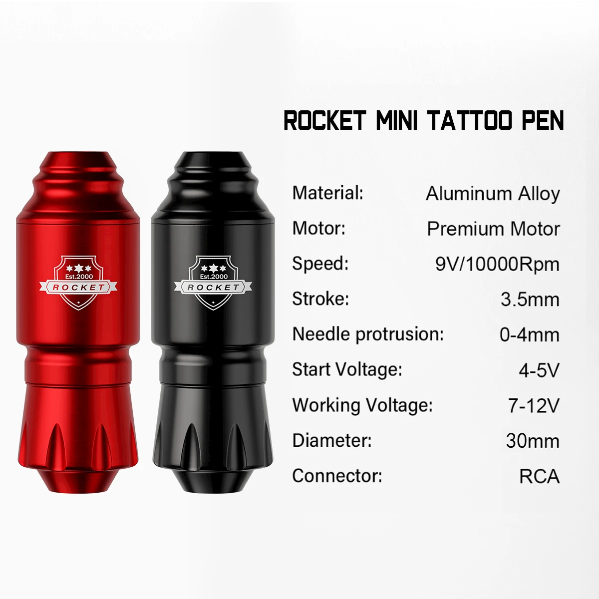 1 ensemble, Kit de tatouage sans fil DM, Mini Machine à fusée complète, cartouche de batterie, aiguilles, alimentation électrique, ensemble de stylos de tatouage rotatifs