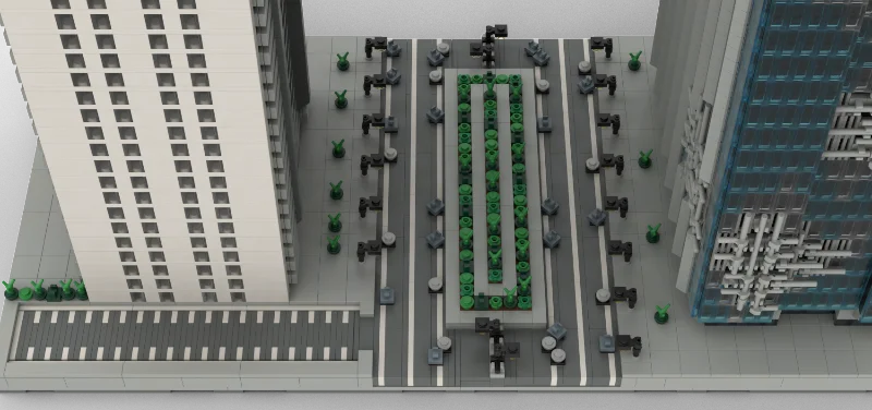 13196 pçs moc cidade criativa vista de rua arranha-céu colapso modelo remodelado arquitetura bloco de construção diy criança tijolos brinquedo presente