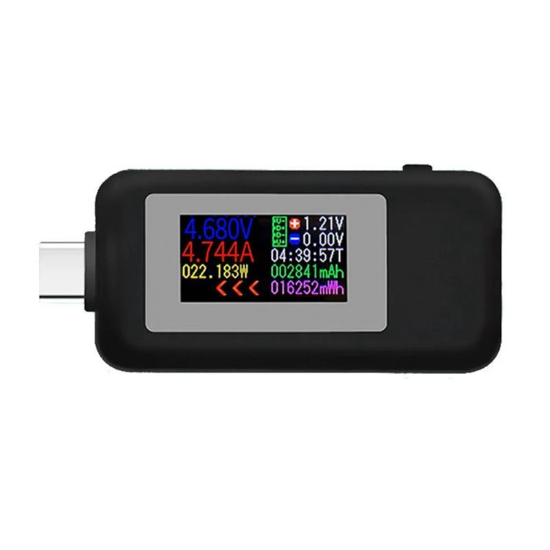 Type-C Tester DC Digital Voltmeter Current Voltage Meter Amp Volt Ammeter Detector Power Bank Charger Indicator