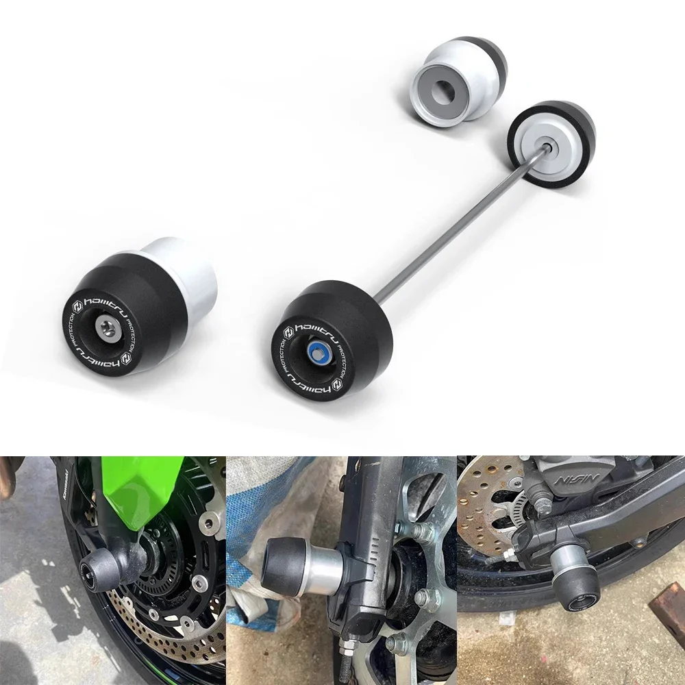 

Motorcycle Front Rear Wheel Axle Fork Crash Protector Pad Slider Stand For Kawasaki ZX-4R ZX-4RR ZX4R 2023-2024