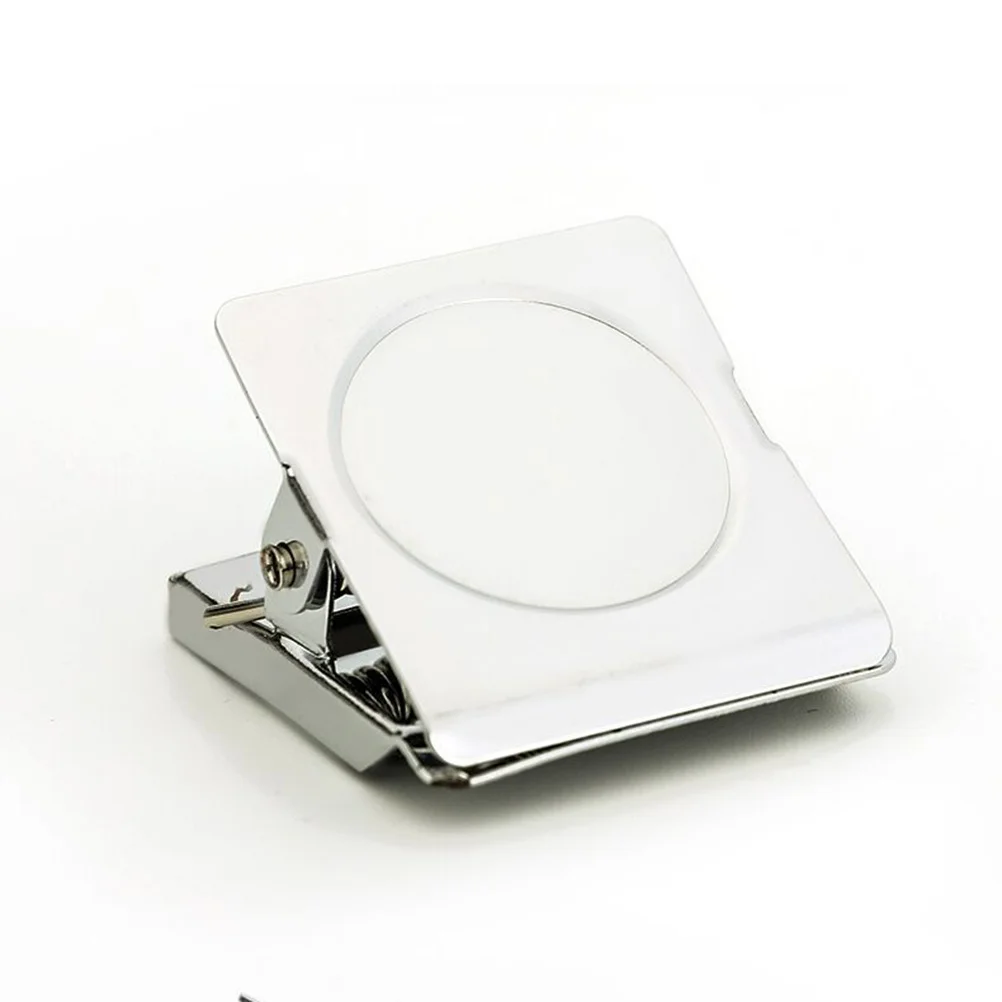 12pcs 30Mm Metal Magnetic Clips Stainless Steel Square Paper File Holder For Refrigerator Whiteboard Calendar Organizer File