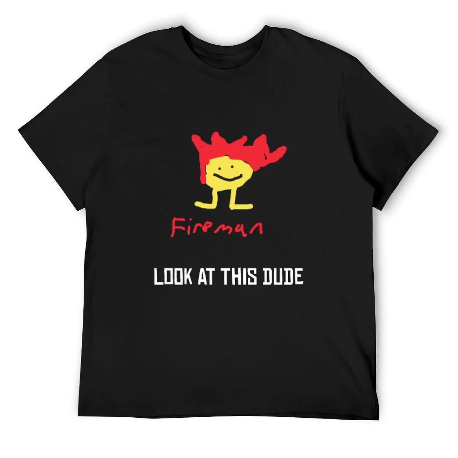 

fireman jerma T-Shirt sports fans oversized t shirt tops plain black t shirts men