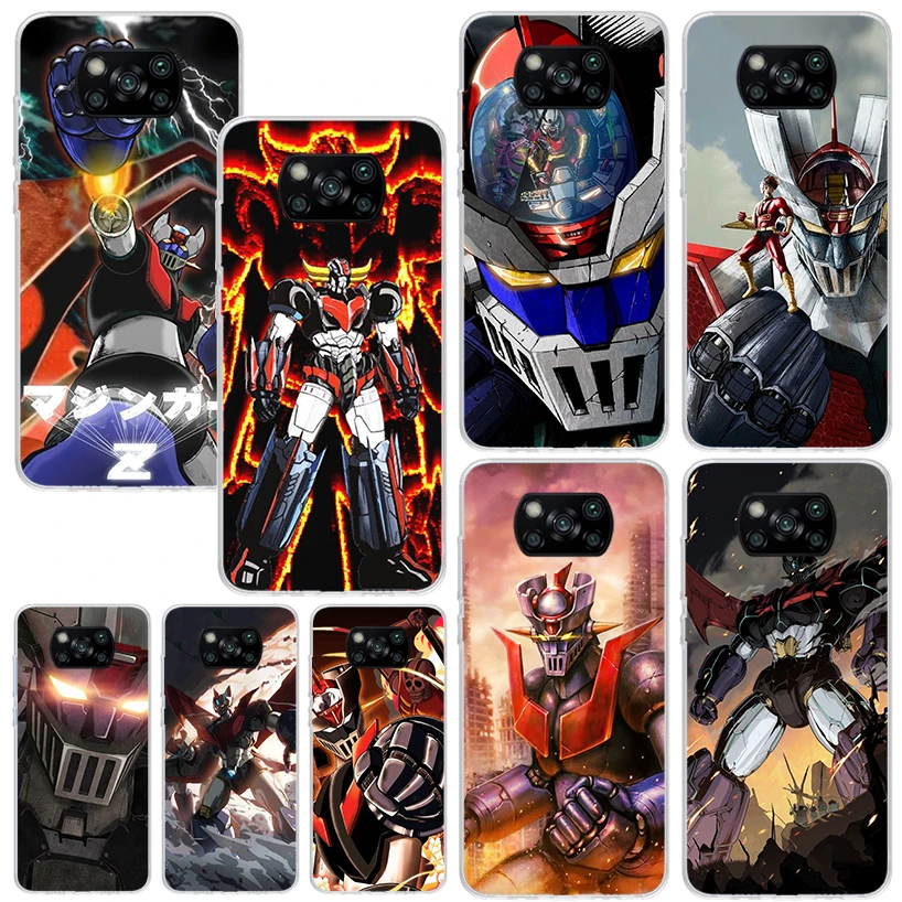 M-Mazinger Z Anime Phone Case For Xiaomi Poco X6 X5 X4 X3 Nfc F6 F5 Pro F4 Gt F3 F2 F1 M5S M4 M3 Art Fundas Back Cover