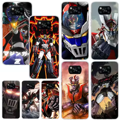 M-Mazinger Z Anime Phone Case For Xiaomi Poco X7 X6 X5 X4 X3 Nfc F7 Ultra F6 F5 Pro F4 Gt F3 M6 M5S M4 M3 Art Fundas Back Cover