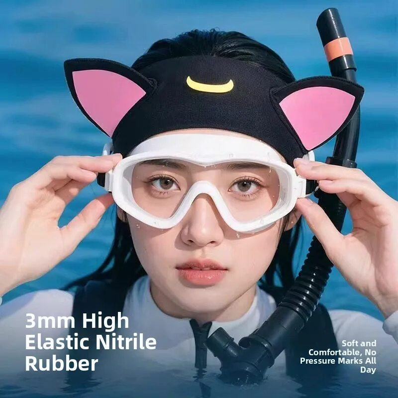 Women's Free Diving Hair Tie Snorkeling Special Wide Headband Quick Dry Warm Sun Protection Surfing Water Lung Sport Hairband