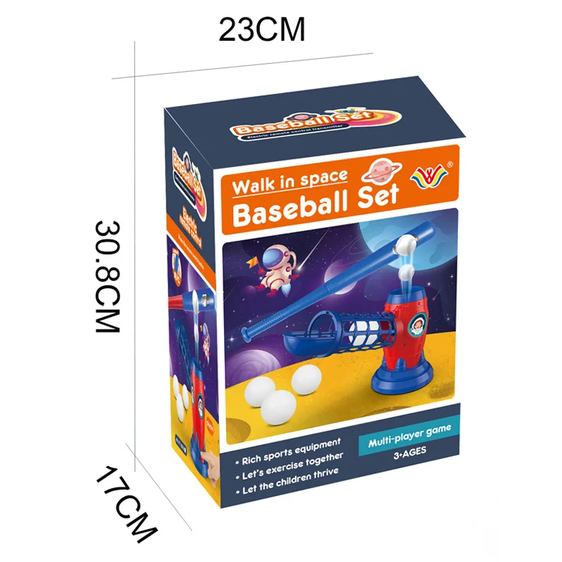 ชุดเบสบอลพร้อมเครื่องยิงลูกเบสบอลแบบรีโมท พร้อมไม้เบสบอลพลาสติกสำหรับเด็กเล็ก ของเล่นกีฬาและกิจกรรมกลางแจ้ง - อุปกรณ์ฝึกซ้อมและตีลูก