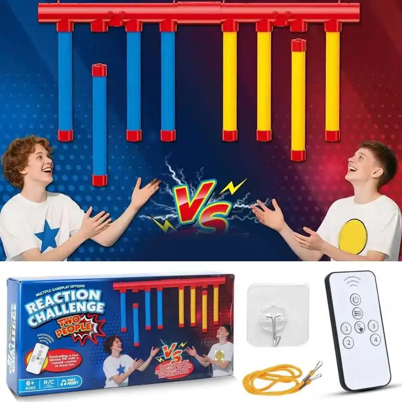 Hand-Eye Coordination Reflex Games Adjustable 3 Speed Kids Interactive Sports Toy Drop Stick Challenge Game Catching Sticks Game