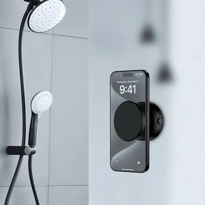 자기 자동차 전화 홀더 360 학위 회전 알루미늄 합금 전화 마운트 자동차 다기능 진공 흡착 전화 크래들