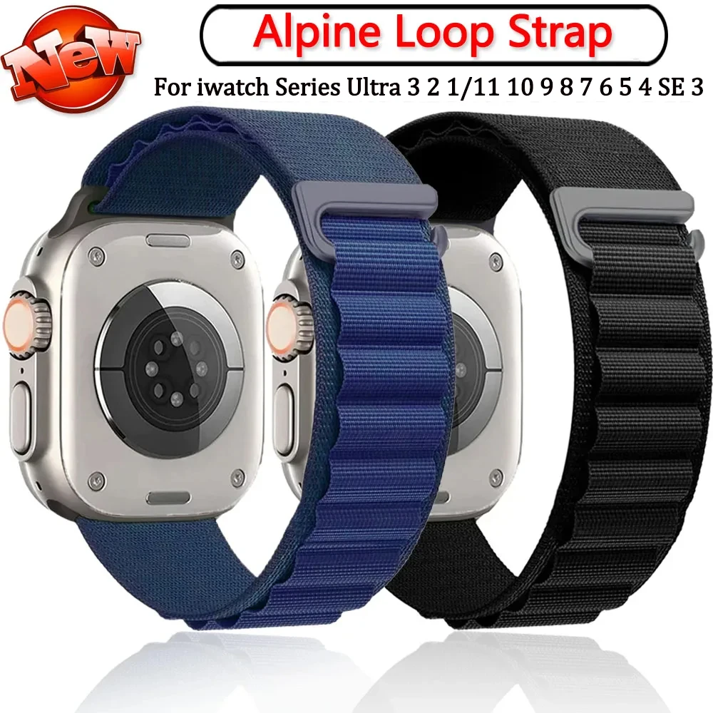 

Alpine Loop Band for Apple Watch Ultra 3 2 49mm 46mm 42mm 45mm 44mm 41 40mm Bracelet Strap iWatch Series 11 10 9 8 7 6 5 SE Belt