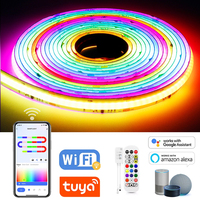 WS2811 RGBIC COB LED Strip Lights Dream Color Addressable Smart LED Tape Flexible Tuya WIFI APP Control DC12V for Alexa Google