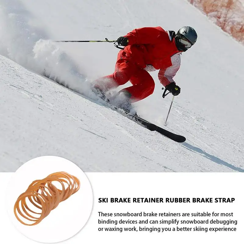 Penahan rem Binding Ski 30 buah, pengikat rem, cincin karet, pita rem untuk Ski, tali elastisitas gir Ski