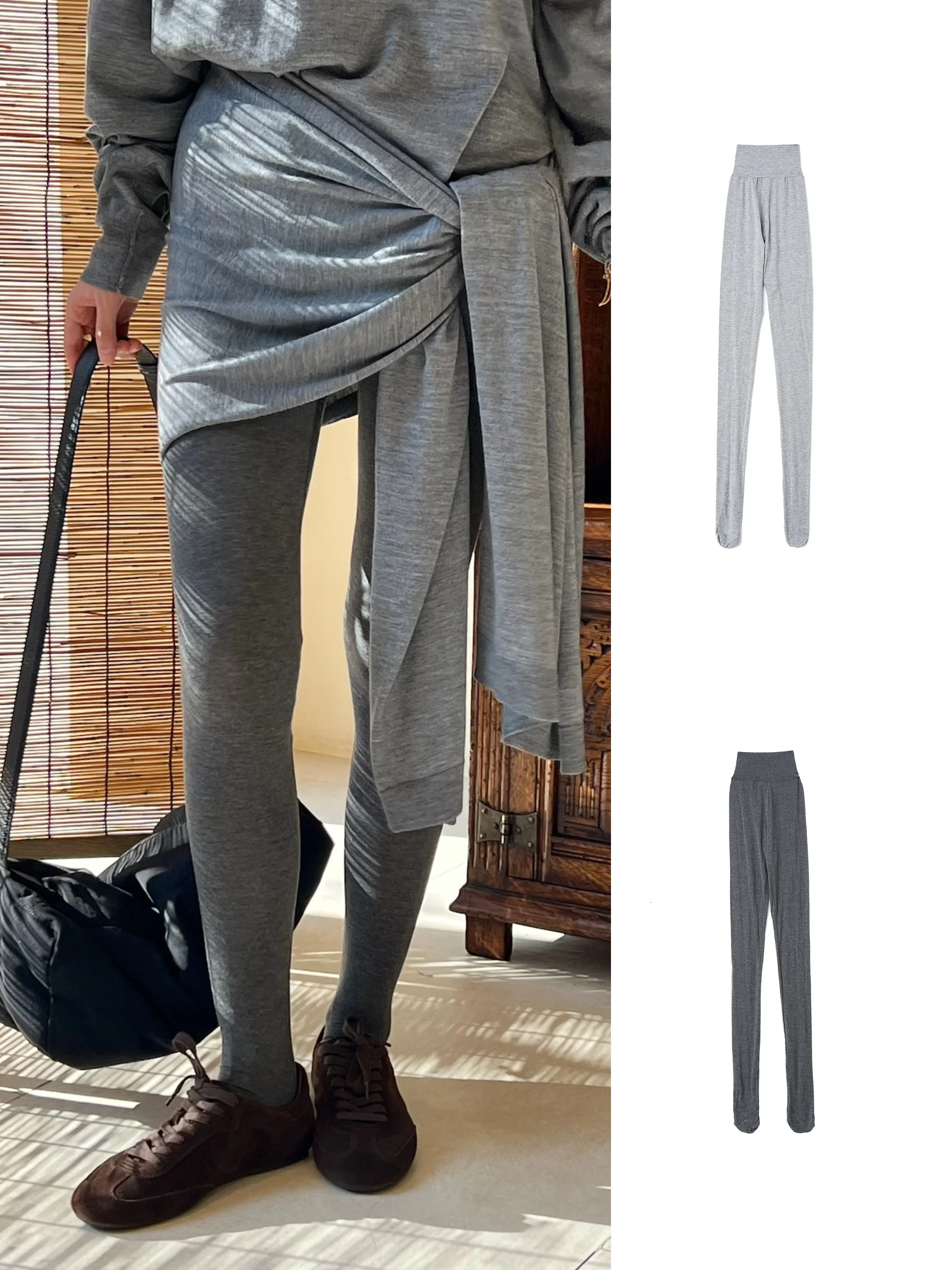 

Женские тонкие леггинсы Camere Feel JUNEAN с высокой талией, на осенний сезон, приятные на ощупь, мягкие и комфортные