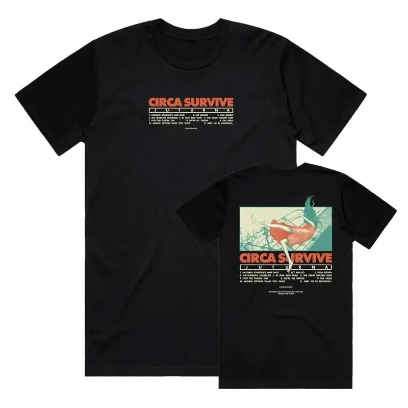 

НОВАЯ футболка Circa Survive Juturna, двухсторонняя черная, все размеры OM276