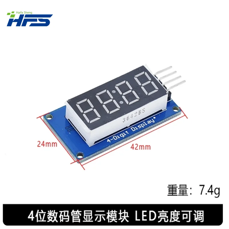 Módulo TM1638 TM1637, pantalla de 4 teclas para AVR Arduino MAX7219, tubo LED Digital de 8 bits 74HC595