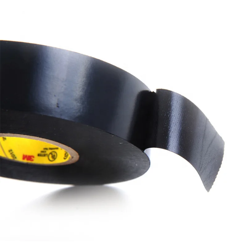 Custom sizes Vinyl Electrical Tape Super 33+ Black 0.18MM Thickness Adhesive Tape For High-Voltage Cable Splices and Repairs