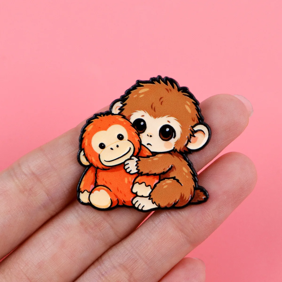 Cute Monkey Enamel Pin Cartoon Fox Brooch For Coat Women's Brooches Fashion Lapel Badges Jewelry Gift for Friends