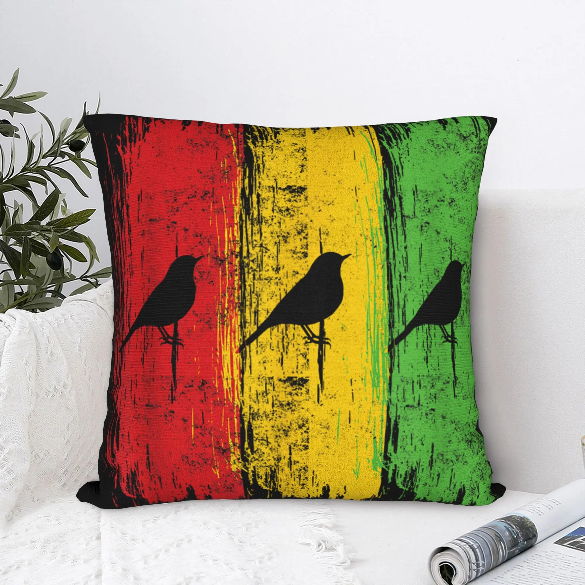 Good Rastafari Music Vibes Only Rasta Jamaica Reggae Pillowcases Bob Marley Pillow Case For Couch Bed Living Room Pillow Cover