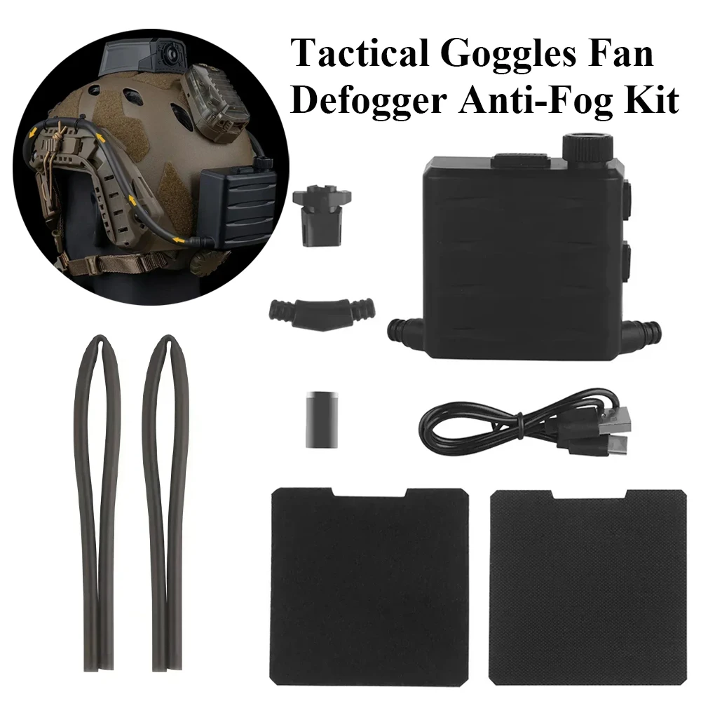 Lunettes tactiques désembueur désembuage ventilateur Anti-buée Kit pour Airsoft tir Motocross alpinisme lunettes de Protection masque de Ski